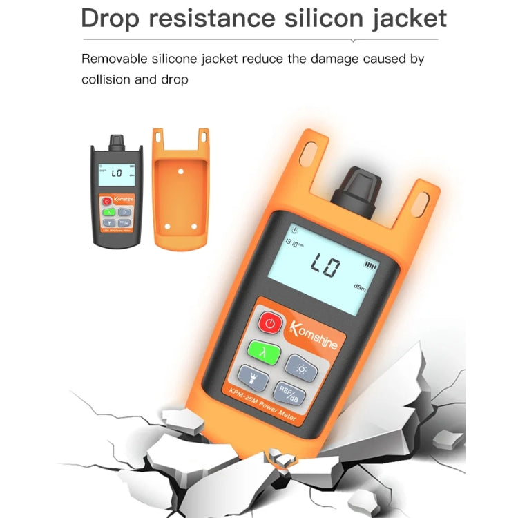Komshine Mini Handheld Optical Power Meter Fiber Loss Measurement, KPM-25M-A/-70DBM to +6DBM, KPM-25M-C/-50DBM to +26DBM