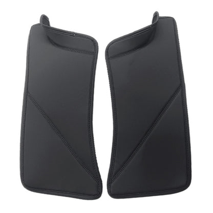 For Tesla Model Y Rear Door Built-In Sill Strip Rear Seats Anti-Kick Leather Protective Pad, Black, Carbon Fiber, TPE