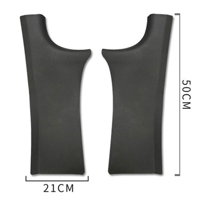 For Tesla Model Y Rear Door Built-In Sill Strip Rear Seats Anti-Kick Leather Protective Pad, Black, Carbon Fiber, TPE