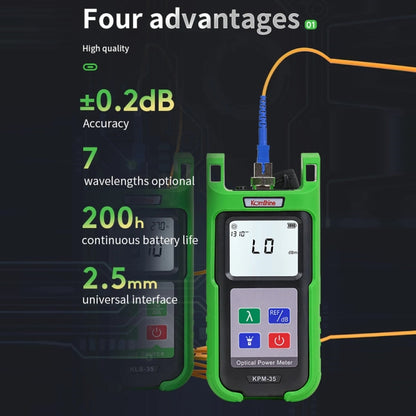 Komshine High-Precision Optical Power Meter Optical Cable Line Tester, KPM-35-A/-70DBM to +6DBM, KPM-35-C/-50DBM to +26dBM