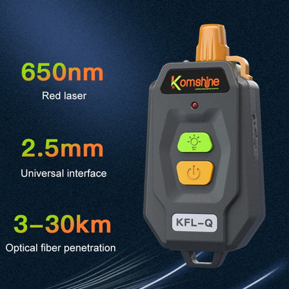 Komshine 15km Mini Optical Fiber Breakpoint Positioning Test Red Light Pen, KFL-Q-20MW, KFL-Q-30MW