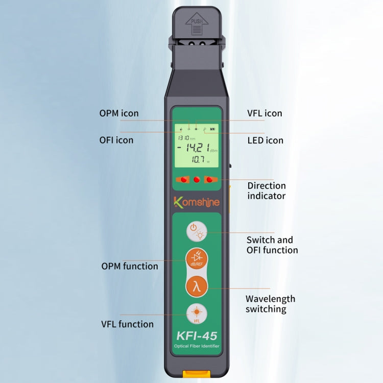 Komshine Optical Fiber Signal Direction Identification Instrument, KFI-45-G, KFI-45-L