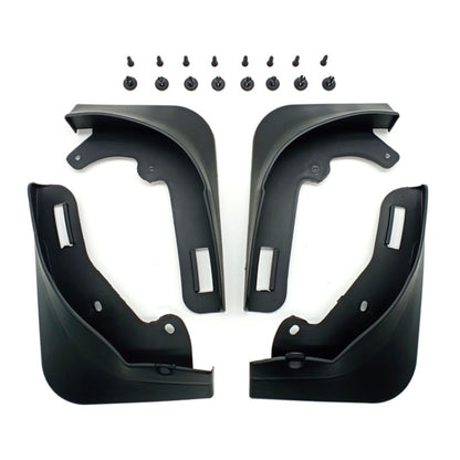 For Tesla Model Y Car Punch-Free Front And Rear Wheel Soft Rubber Mudguards, Matte Black, Carbon Fiber