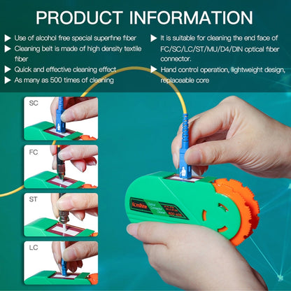 Komshine Handheld Cassette Optical Fiber Connector Cleaning Cartridge With Core, Fiber Connector Box