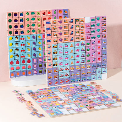 Children Wooden Fun Magnetic Puzzle Parent-child Interactive Desktop Game
