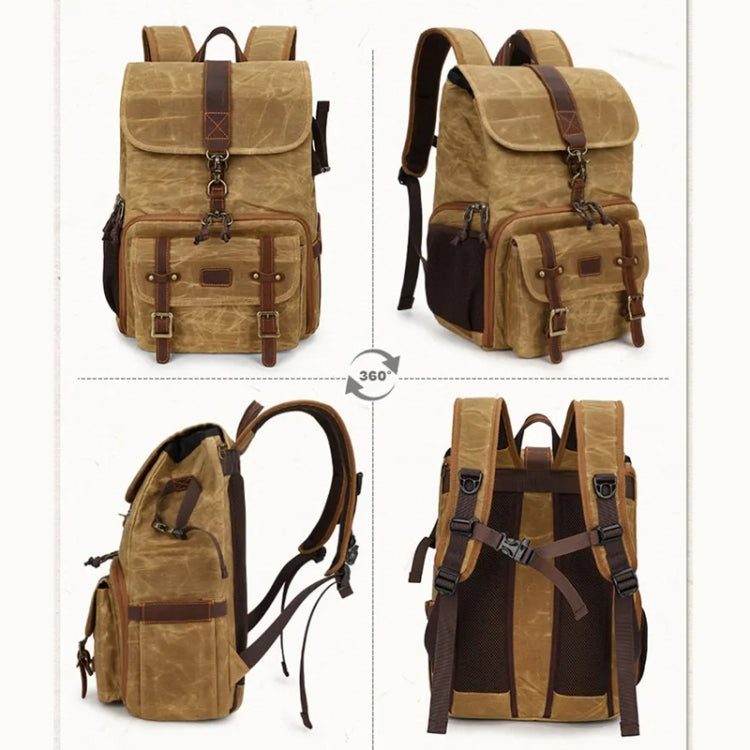 Large Capacity SLR Digital Camera Bag Laptop Backpack Canvas Storage Bag