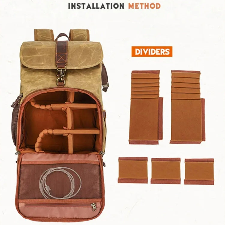 Large Capacity SLR Digital Camera Bag Laptop Backpack Canvas Storage Bag