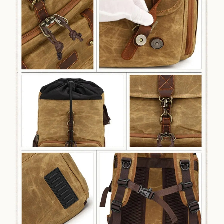 Large Capacity SLR Digital Camera Bag Laptop Backpack Canvas Storage Bag