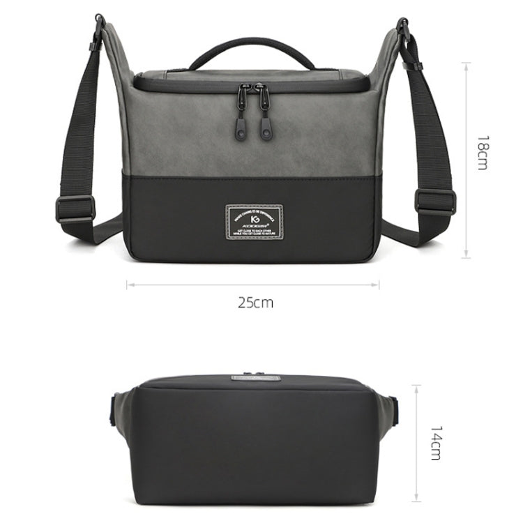 PU Leather Shoulder Crossbody Photography Bag SLR Camera Bag Lens Storage Bag