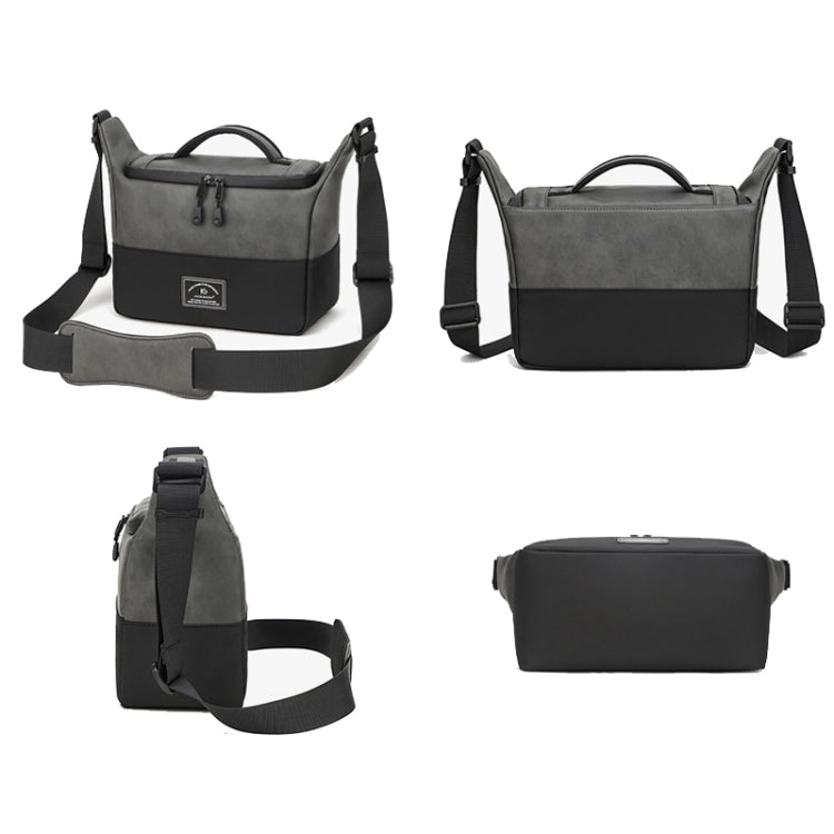 PU Leather Shoulder Crossbody Photography Bag SLR Camera Bag Lens Storage Bag