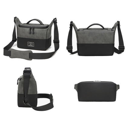 PU Leather Shoulder Crossbody Photography Bag SLR Camera Bag Lens Storage Bag
