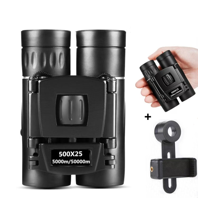 HD Powerful Folding Binoculars for Hunting Outdoor Camping, 200 x 25 Standard, 200 x 25 With Phone Clip, 500 x 25 Standard, 500 x 25 With Phone Clip, 3000 x 22 Standard, 3000 x 22 With Phone Clip