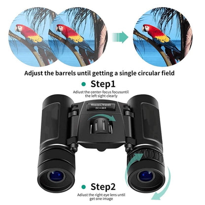 HD Powerful Folding Binoculars for Hunting Outdoor Camping, 200 x 25 Standard, 200 x 25 With Phone Clip, 500 x 25 Standard, 500 x 25 With Phone Clip, 3000 x 22 Standard, 3000 x 22 With Phone Clip