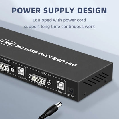 4K DVI USB KVM Switch DVI 2 In 1 Out Adapter Two Computer Shared Switcher Hub, SW88