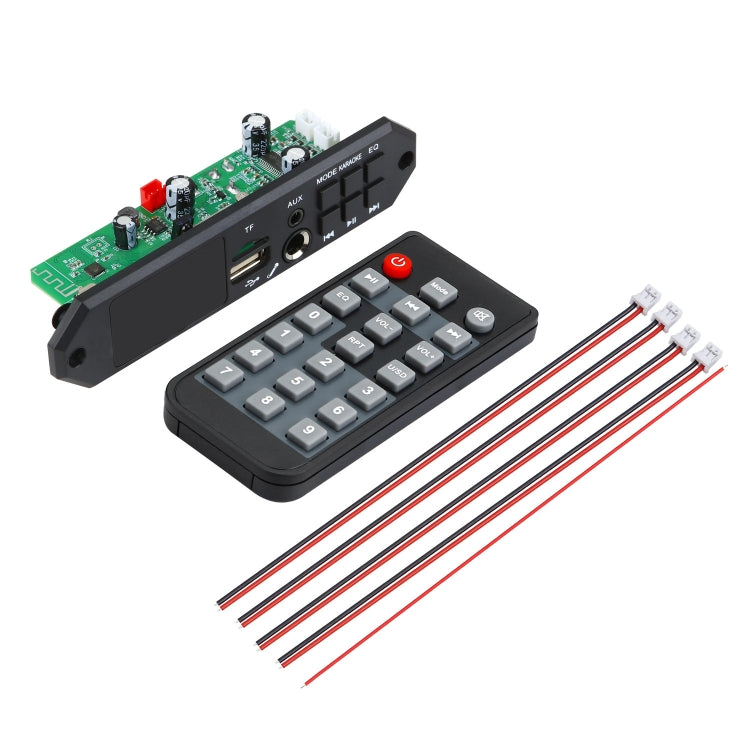 80W 12V Bluetooth MP3 Decoder Board With Power Amplifier Color Screen Call Recording, Big Remote Control, Silicone Remote Control, Small Remote Control