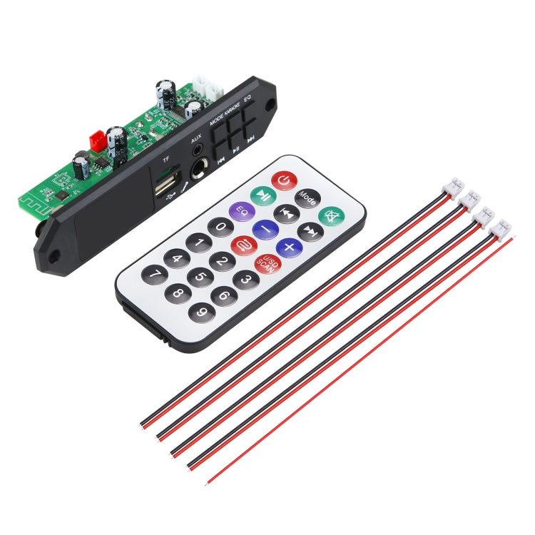 80W 12V Bluetooth MP3 Decoder Board With Power Amplifier Color Screen Call Recording, Big Remote Control, Silicone Remote Control, Small Remote Control