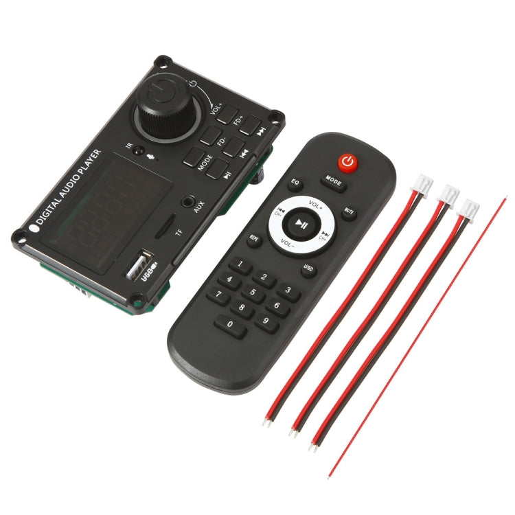 100W 12V TPA3116 Color Screen Power Amplifier Bluetooth Decoder Board With Recording Call, Silicone Remote Control, Small Silicone Remote Control, Small Remote Control