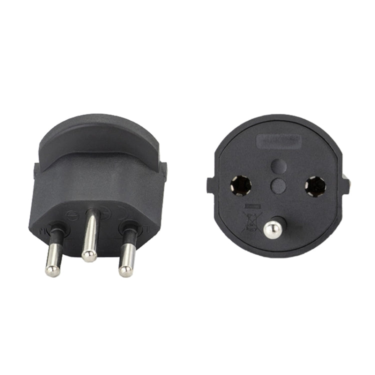 EU To Switzerland Convertible Plug With Ground Wire Travel Adaptor, Without Shell