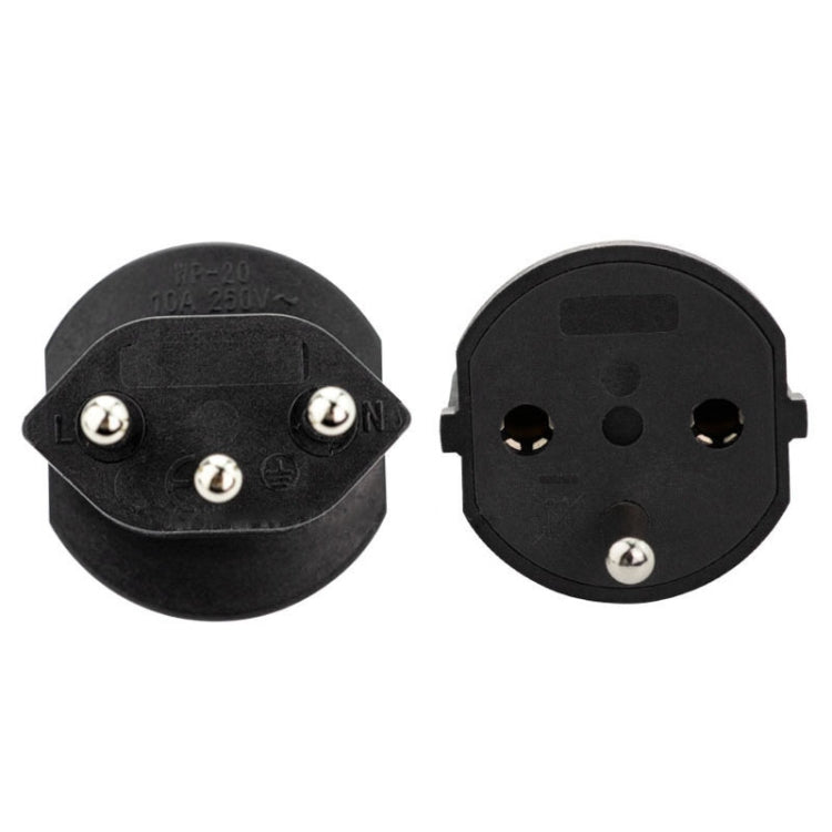 EU To Switzerland Convertible Plug With Ground Wire Travel Adaptor, Without Shell