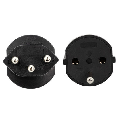 EU To Switzerland Convertible Plug With Ground Wire Travel Adaptor, Without Shell
