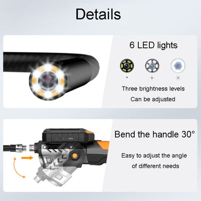 Teslong NTS300 5.5mm-3M  Dual Lens Waterproof 5 Inch HD Industrial Borescope Auto Repair Tools, 5.5mm Dual Lens / 3m