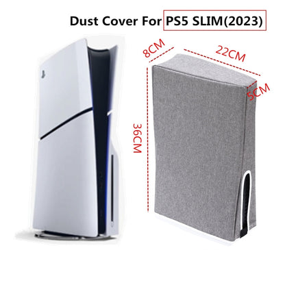 For PS5 Slim Disc & Digital Host Dust Cover Protective  Case, Vertical Gray, Vertical Black, Horizontal Gray, Horizontal Black