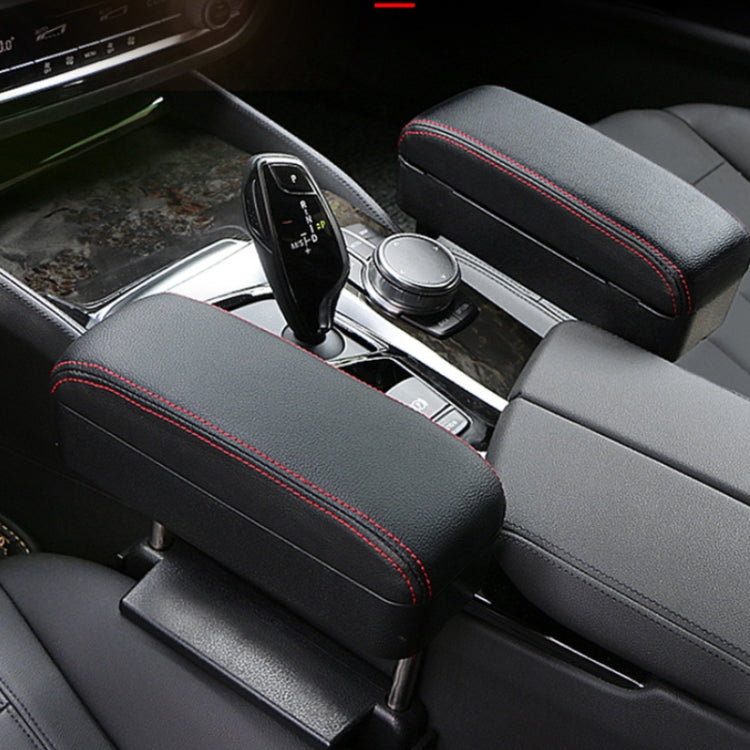 Car Wireless Charging Armrest Box Multifunctional Seat Crack Storage Box, Beige, Black White Line, Black Red Line, Black Line, Brown, Grey