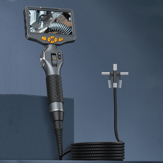 TESLONG TD500 8.5mm Lens HD 5 Inch Large Screen 360 Degree Dual Steering Borescope Industrial Components Overhaul, 8.5mm Single Lens