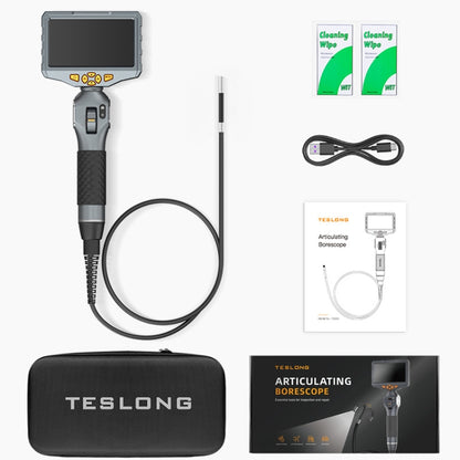TESLONG TD500 8.5mm Lens HD 5 Inch Large Screen 360 Degree Dual Steering Borescope Industrial Components Overhaul, 8.5mm Single Lens