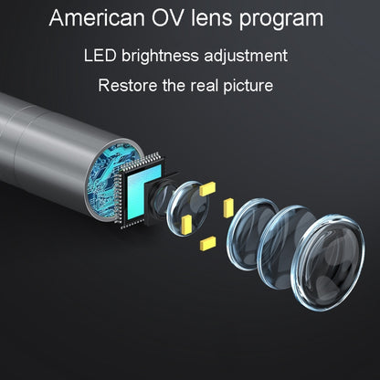 TESLONG TD500 8.5mm Lens HD 5 Inch Large Screen 360 Degree Dual Steering Borescope Industrial Components Overhaul, 8.5mm Single Lens
