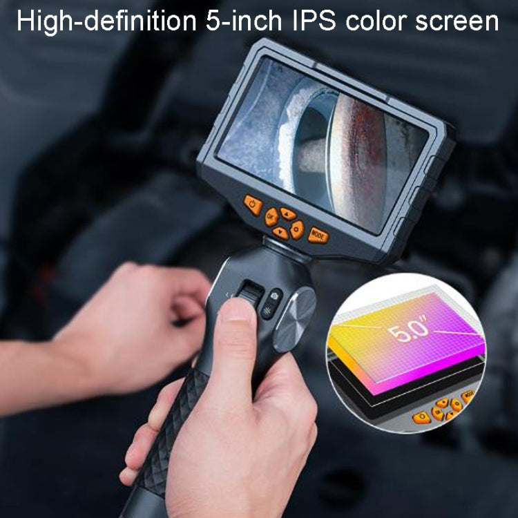 TESLONG TD500 8.5mm Lens HD 5 Inch Large Screen 360 Degree Dual Steering Borescope Industrial Components Overhaul, 8.5mm Single Lens