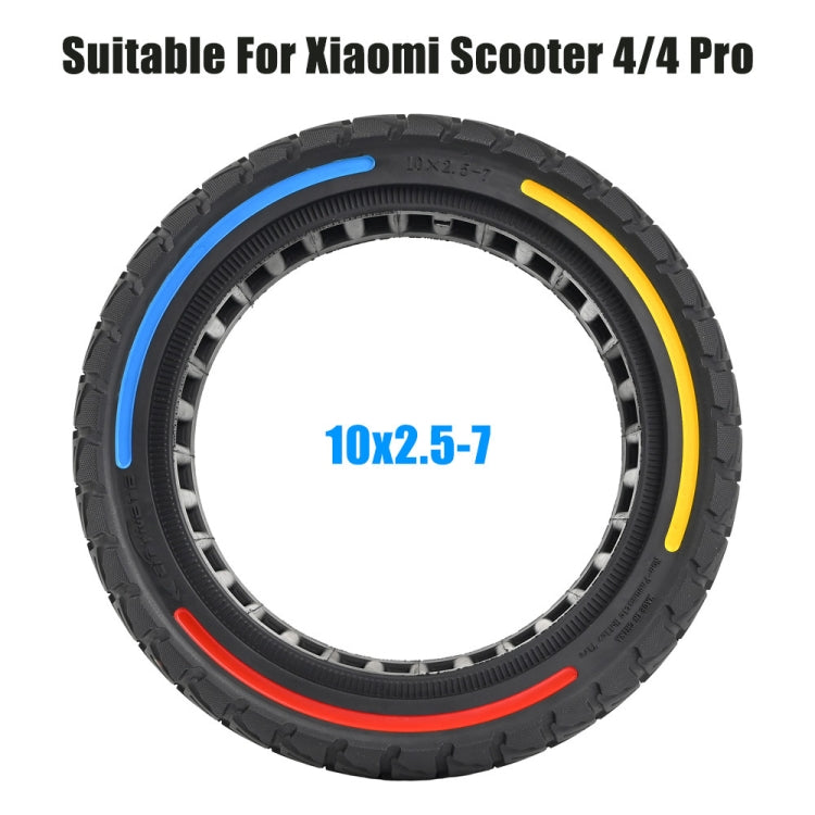 10 x 2.5-7 Inch Colorful Flick Off-Road Honeycomb Tires For Xiaomi Scooter 4 / 4 Pro, 10 x 2.5-7 (Yellow), 10 x 2.5-7 (Red), 10 x 2.5-7 (Tricolor)