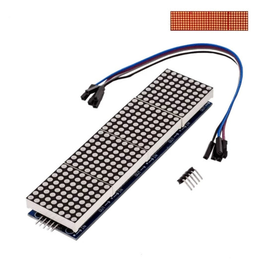 MAX7219 Point Battage Module LH Control Single-Chip Module 4 In 1 Display With 5P Cable, Red Light, Green Light, Blue Light