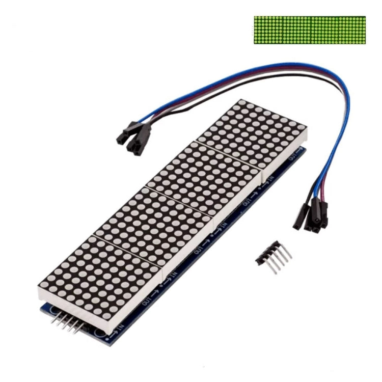 MAX7219 Point Battage Module LH Control Single-Chip Module 4 In 1 Display With 5P Cable, Red Light, Green Light, Blue Light