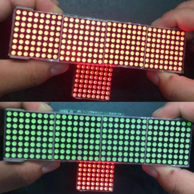 MAX7219 Point Battage Module LH Control Single-Chip Module 4 In 1 Display With 5P Cable, Red Light, Green Light, Blue Light