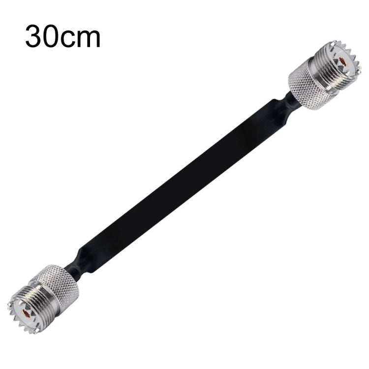 Window/Door Pass Through Flat RF Coaxial Cable UHF 50 Ohm RF Coax Pigtail Extension Cord, 20cm, 30cm, 40cm
