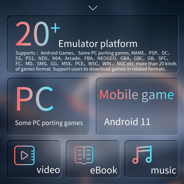 ANBERNIC RG ARC-S Handheld Game Console 4-Inch IPS Screen Linux System Portable Video Arcade, 128G, 256G