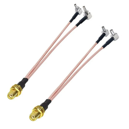 WiFi Antenna Extension Cable RG316 Extension Adapter Cable, SMA Female To 2 TS9 R, RP-SMA Female To 2 CRC9 R, RP-SMA Female To 2 TS9 R, SMA Female To 2 CRC9 R