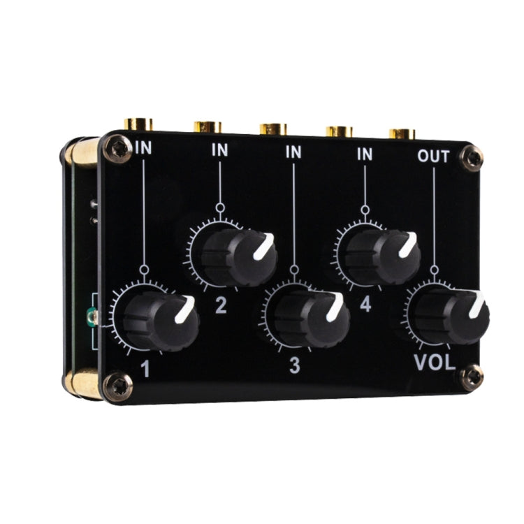 Portable 4-Way Stereo Line Passive Mixer Console, TX400
