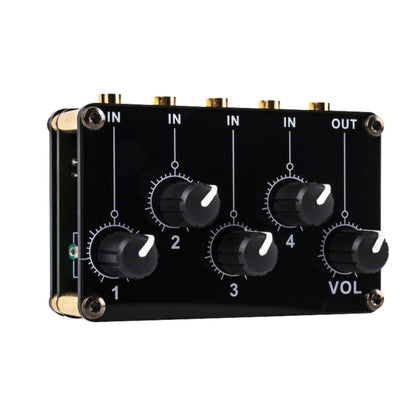 Portable 4-Way Stereo Line Passive Mixer Console, TX400