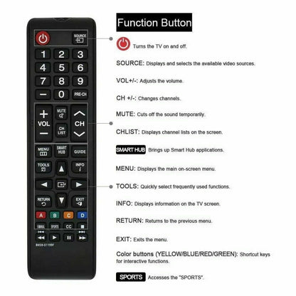 BN59-01199F For Samsung LED LCD Smart TV Remote Control, BN59-01199F
