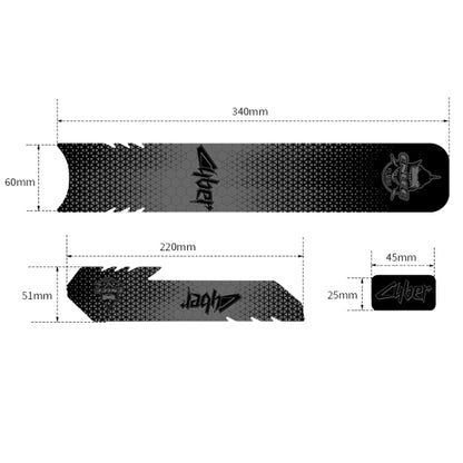 ENLEE E17305 6pcs /Set Road Bike Frame Stickers Thickened Waterproof Chain Guard Protector Decal, Carbon Fiber, Stripe, Anime, Diamond