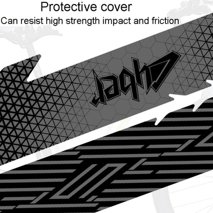 ENLEE E17305 6pcs /Set Road Bike Frame Stickers Thickened Waterproof Chain Guard Protector Decal, Carbon Fiber, Stripe, Anime, Diamond