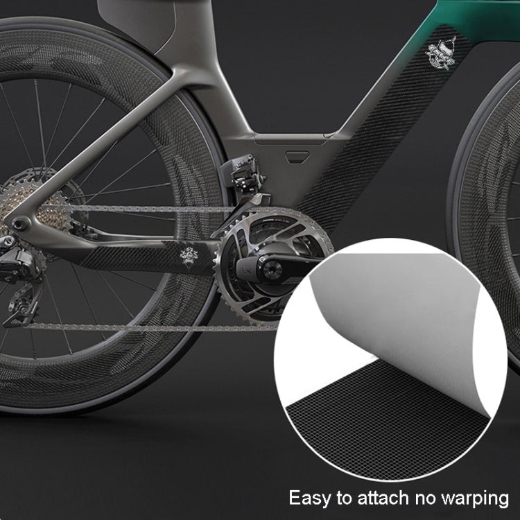 ENLEE E17305 6pcs /Set Road Bike Frame Stickers Thickened Waterproof Chain Guard Protector Decal, Carbon Fiber, Stripe, Anime, Diamond