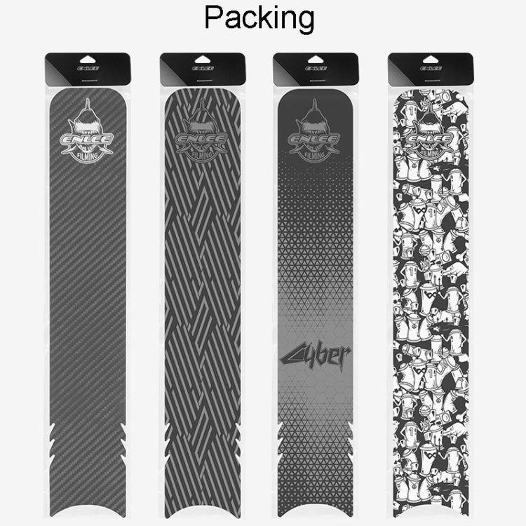 ENLEE E17305 6pcs /Set Road Bike Frame Stickers Thickened Waterproof Chain Guard Protector Decal, Carbon Fiber, Stripe, Anime, Diamond