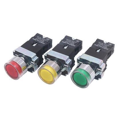 Pushbutton Switches With LED Light Silver Alloy Contact Push Button, CHINT NP2-BW3461/24V 1 NO, CHINT NP2-BW3462/24V 1 NC, CHINT NP2-BW3465/24V 1 NO+1 NC, CHINT NP2-BW3463/24V 2 NO, CHINT NP2-BW3461/220V 1 NO, CHINT NP2-BW3462/220V 1 NC