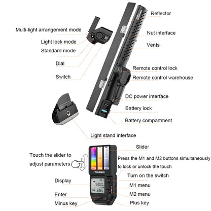 YONGNUO YN360IV 480 LEDs RGB APP Controlled Photography Fill Light, Standard, Standard+Adapter, Standard+NP-F970, Standard+NP-F750, Standard+Adapter+NP-F970, Standard+Adapter+NP-F750