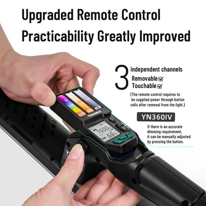 YONGNUO YN360IV 480 LEDs RGB APP Controlled Photography Fill Light, Standard, Standard+Adapter, Standard+NP-F970, Standard+NP-F750, Standard+Adapter+NP-F970, Standard+Adapter+NP-F750