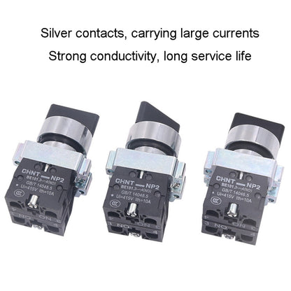 Power Transfer Switch Short Handle Master Knob 22mm, CHINT NP2-BD21 2 Gear Self-locking 1NO, CHINT NP2-BD25 2 Gear Self-locking 1NO+1NC, CHINT NP2-BD23 2 Gear Self-locking 2NO, CHINT NP2-BD33 3 Gear Self-locking 2NO
