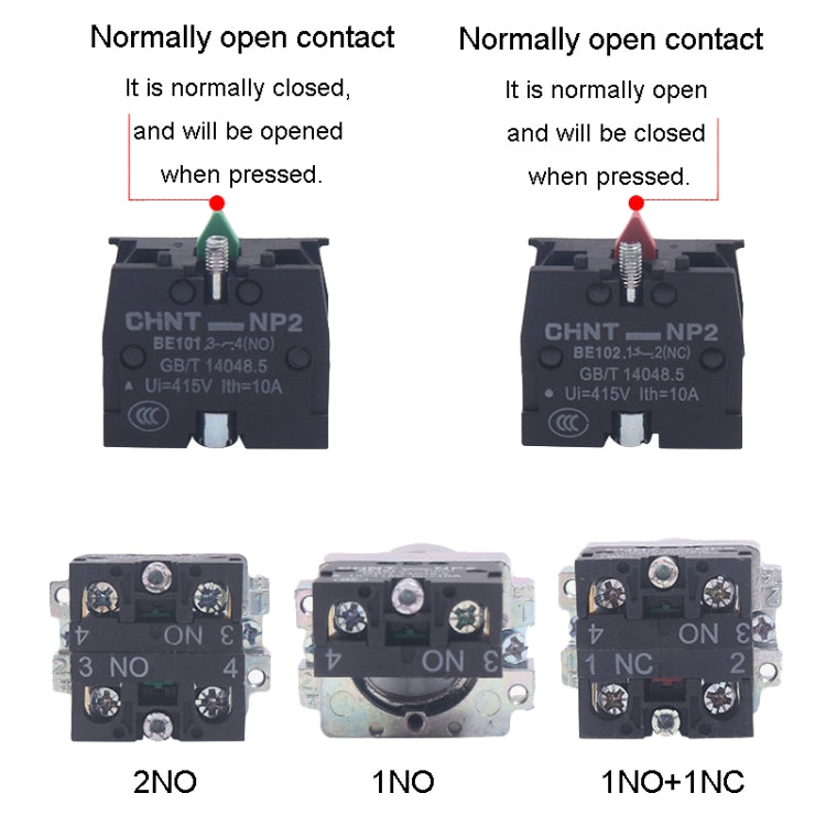 Power Transfer Switch Short Handle Master Knob 22mm, CHINT NP2-BD21 2 Gear Self-locking 1NO, CHINT NP2-BD25 2 Gear Self-locking 1NO+1NC, CHINT NP2-BD23 2 Gear Self-locking 2NO, CHINT NP2-BD33 3 Gear Self-locking 2NO